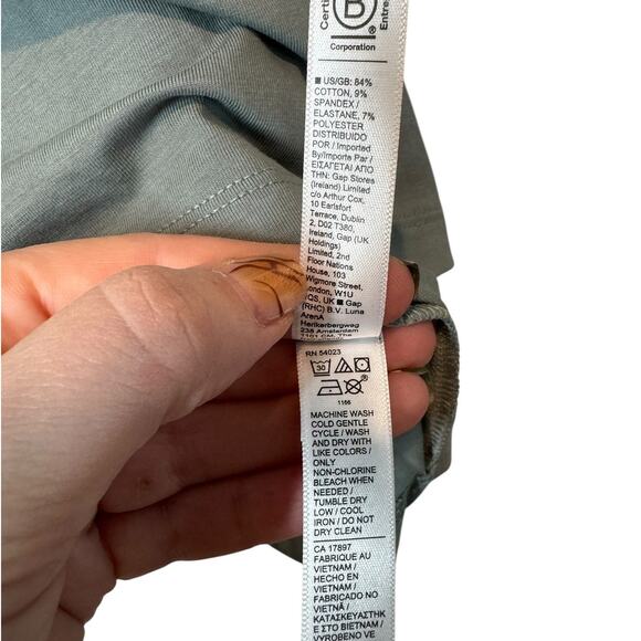 Athleta Away Mock Neck Tee Minimalistic Grey Green Small‎ Basic Staple Minimal - Picture 7 of 9